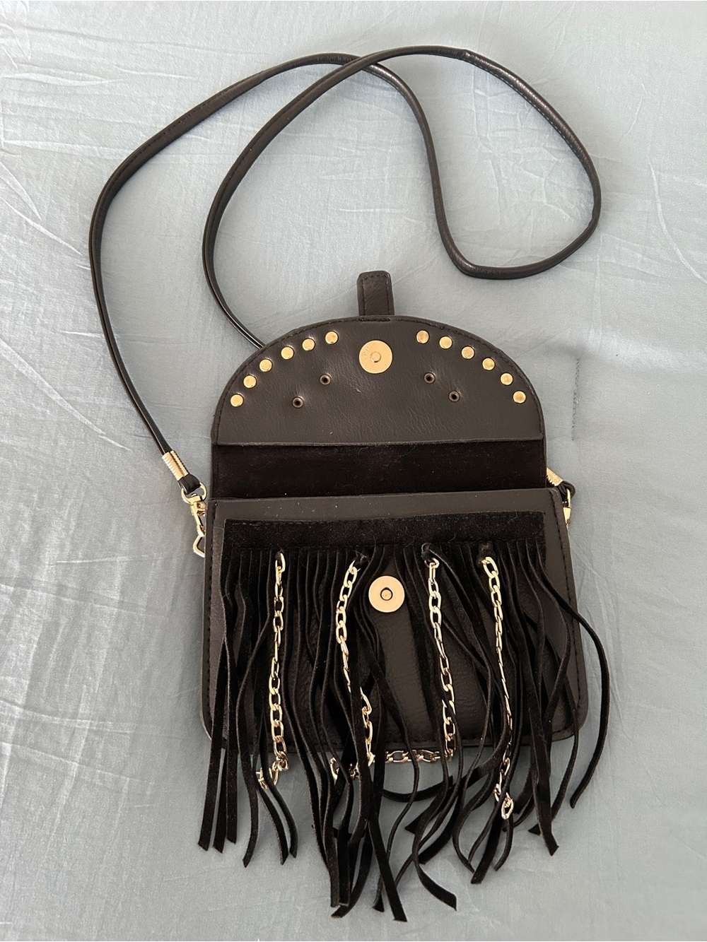 Gothic Punk Fringe Crossbody Bag EUC! - Picture 7 of 9